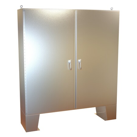 Hammond 3 Point Latch with Padlock Handle Electrical Enclosures, 72 in H, 18 in D, 72 in W HN4FM727218SS